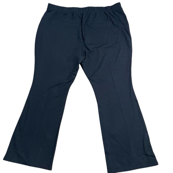 AVA & VIV PULL ON PANTS FRONT SEAM SPLIT HEM HIGH RISE STRETCH SIZE 2X BLACK - Picture 5 of 13